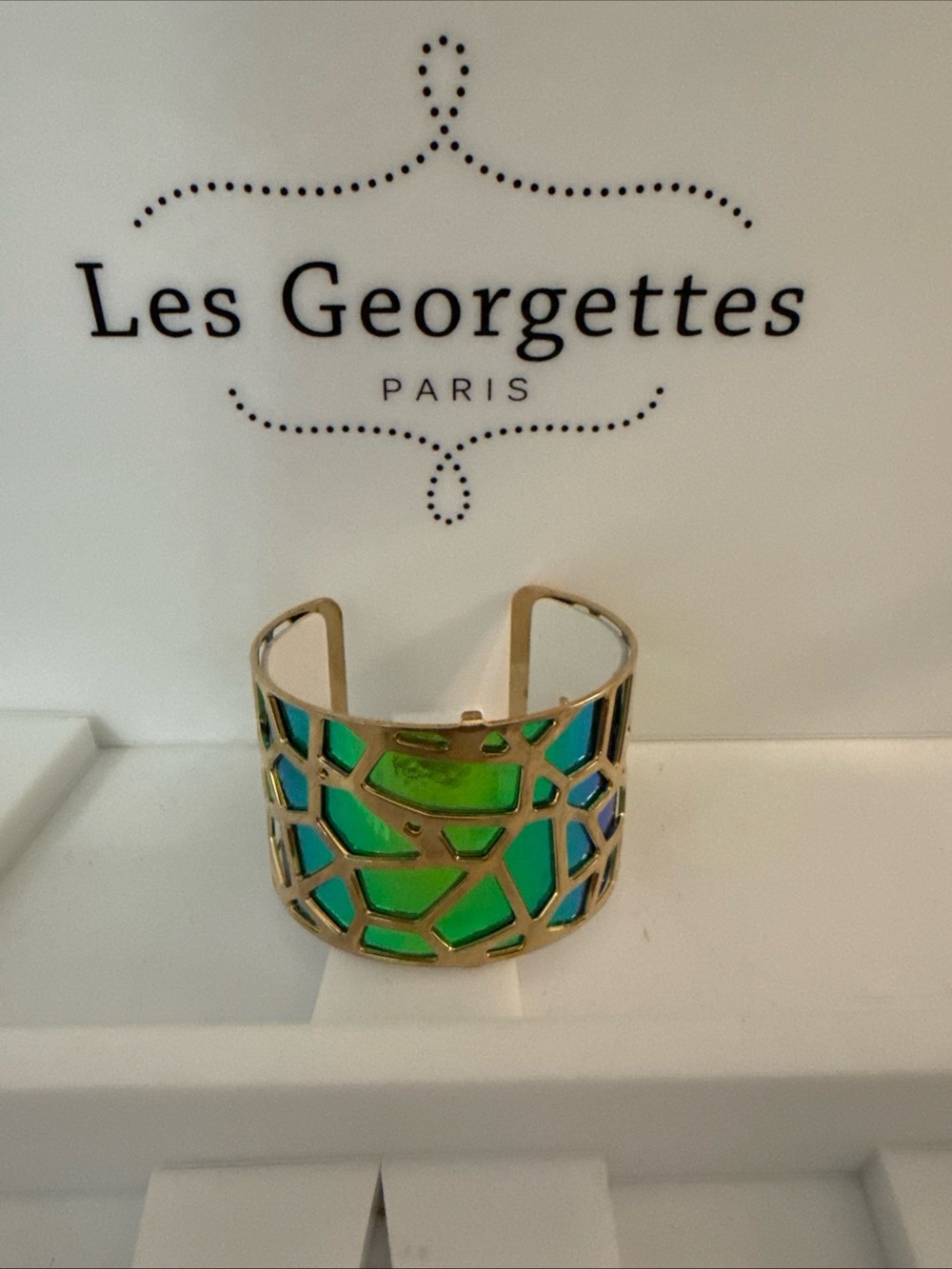 Green Mosaic Cuff Bracelet by
